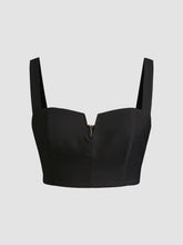 Solid V-Wire Crop Tank Top