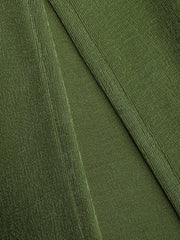 Solid One-Shoulder Midi Dress