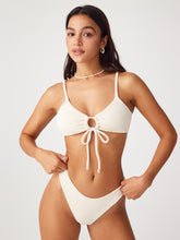 Cut Out Front Tied Bikini Swimsuit