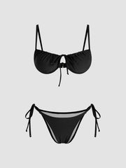 Tie Side Underwire Bikini Swimsuit